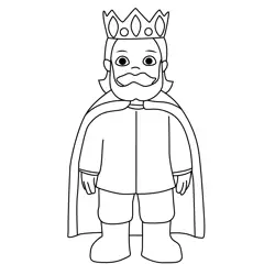 King Friday XIII Daniel Tiger's Neighborhood Free Coloring Page for Kids