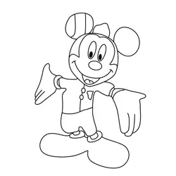 Mickey Mouse Daniel Tiger's Neighborhood Free Coloring Page for Kids