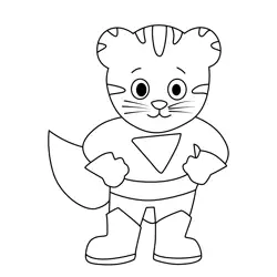 Super Daniel Daniel Tiger's Neighborhood Coloring Page