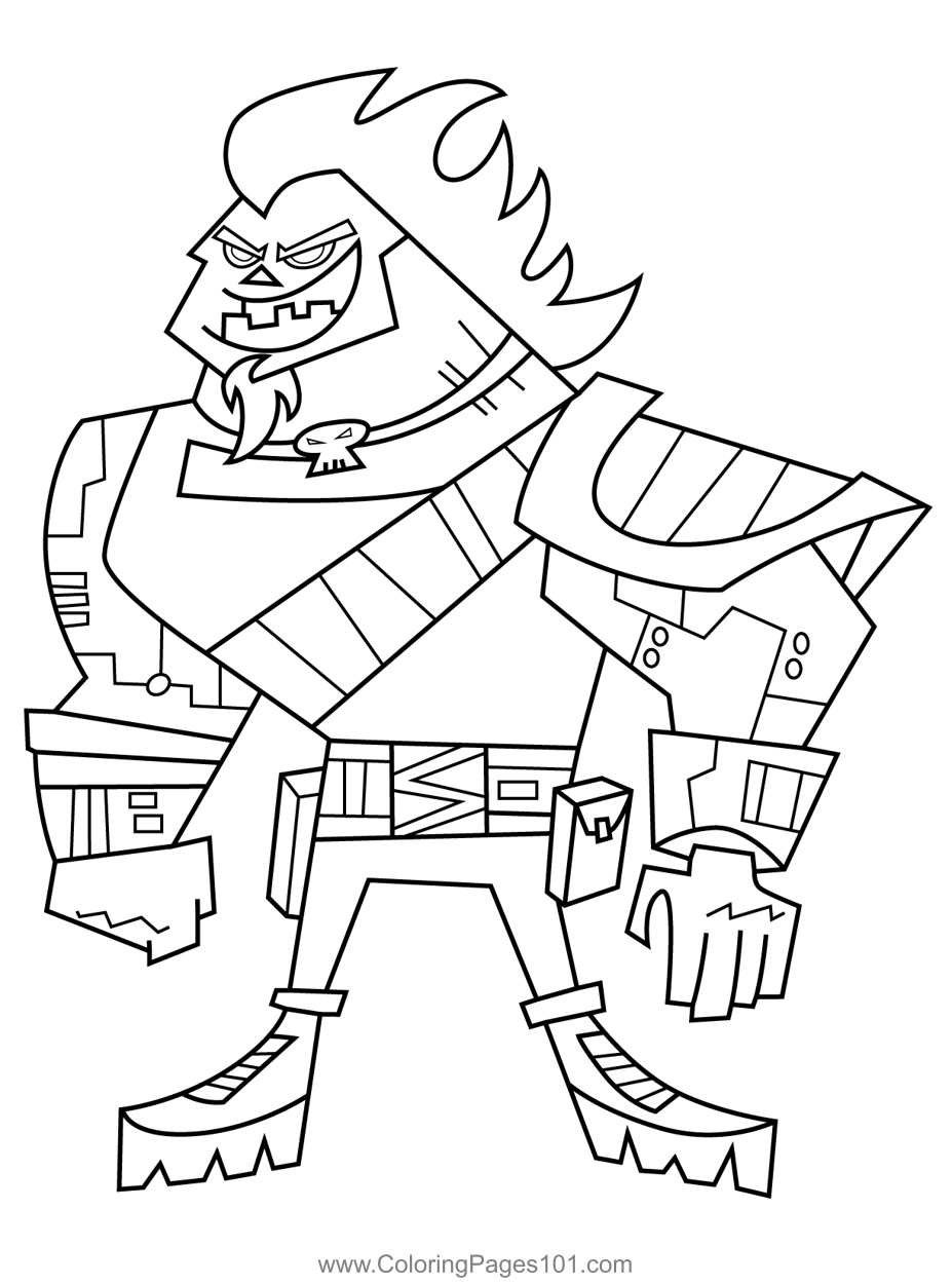 Skulker Danny Phantom Coloring Page for Kids - Free Danny Phantom ...