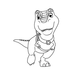 Biscuit Dino Ranch Free Coloring Page for Kids