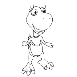 Daphne Dinosaur Train Free Coloring Page for Kids