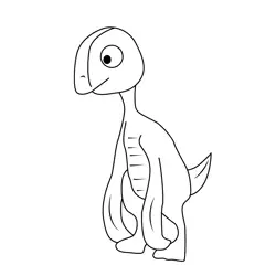 Dennis Dinosaur Train Free Coloring Page for Kids