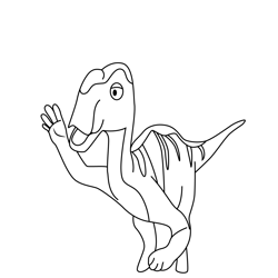 Hattie Dinosaur Train Free Coloring Page for Kids