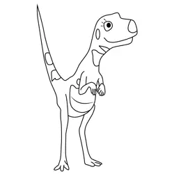 Leslie Dinosaur Train Free Coloring Page for Kids