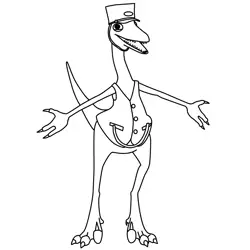 Mr. Conductor Dinosaur Train Coloring Page