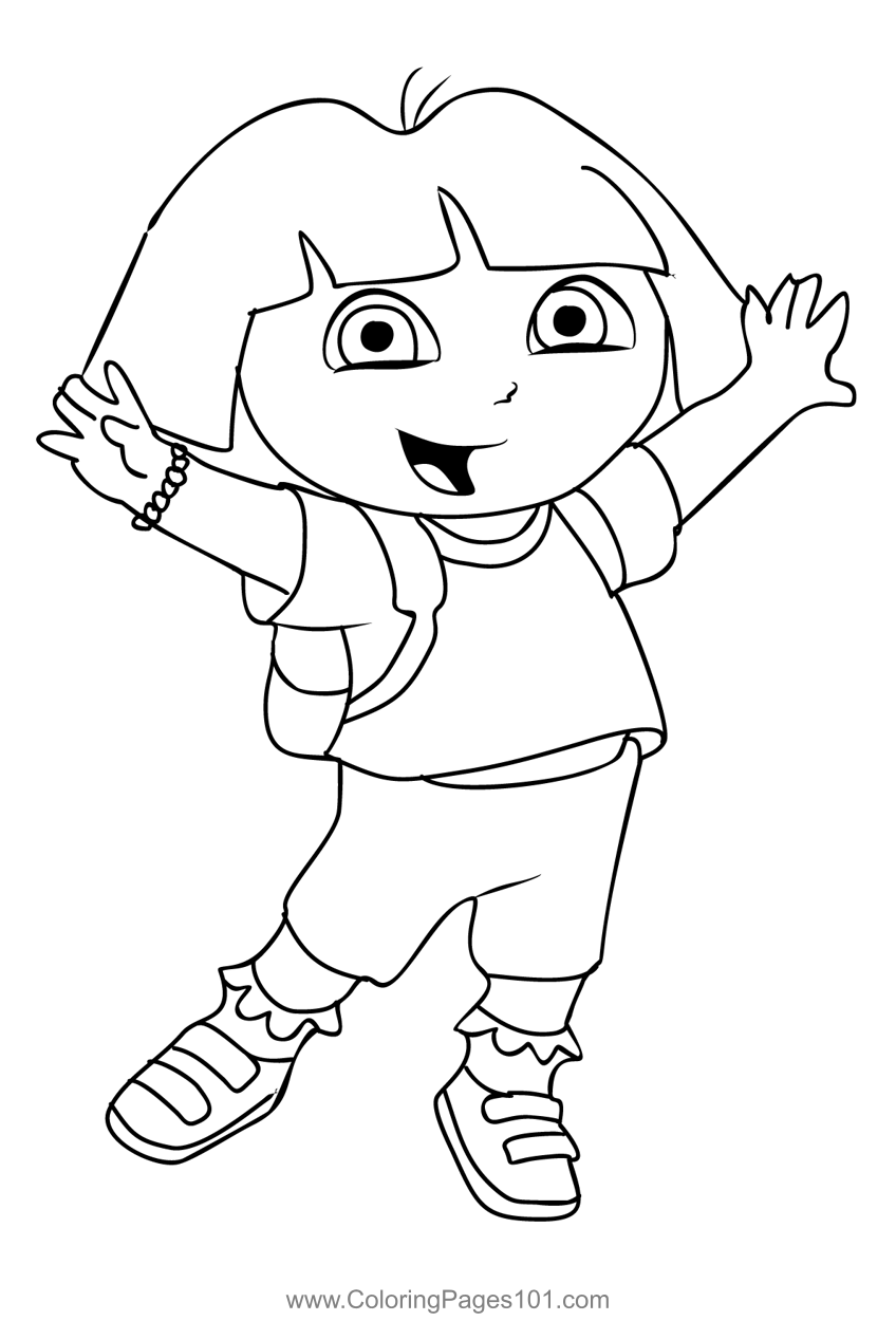 Hand drawing of cartoon character DORA  PeakD