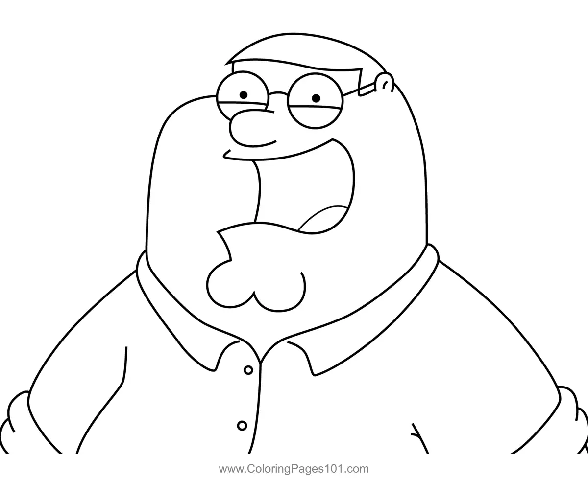 Peter Griffin_s Happy Smile Family Guy Coloring Page for Kids - Free ...