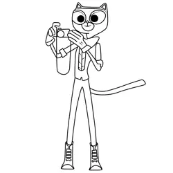 Cat the Scientist Fantasy Patrol Coloring Page