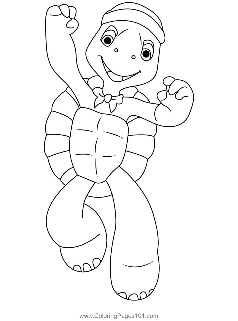 Franklin Dancing Coloring Page for Kids - Free Franklin Printable ...