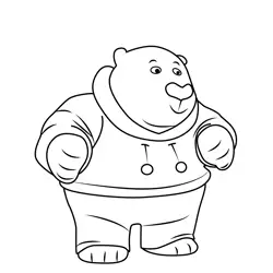 Pete the Polar Bear Gabby's Dollhouse Free Coloring Page for Kids