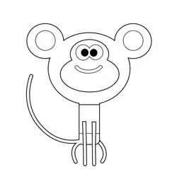 Naughty Monkey Hey Duggee Coloring Page