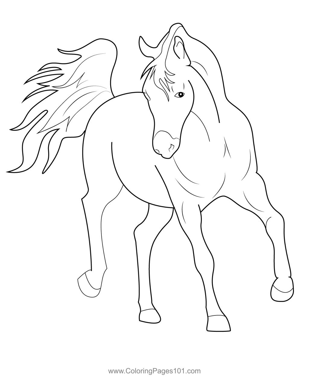 Horseland Azte Coloring Page for Kids - Free Horseland Printable ...