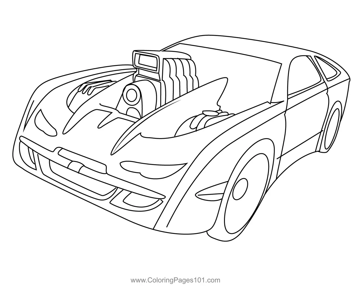 Hot Wheels Mw Coloring Page for Kids - Free Hot Wheels Printable ...