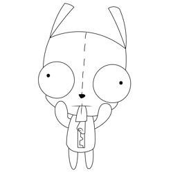 Zim Coloring Page for Kids - Free Invader Zim Printable Coloring Pages ...