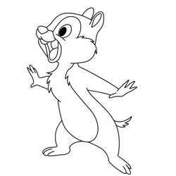 Chip and Dale 2 Mickey Mouse Funhouse Free Coloring Page for Kids