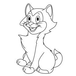 Figaro Mickey Mouse Funhouse Free Coloring Page for Kids