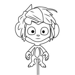 Hou Hou Miraculous Zag Chibi Coloring Page