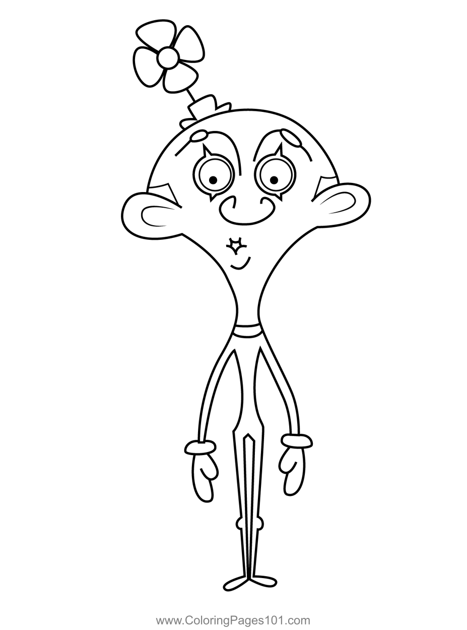 Mime Mr. Bean Coloring Page for Kids - Free Mr. Bean Printable Coloring ...