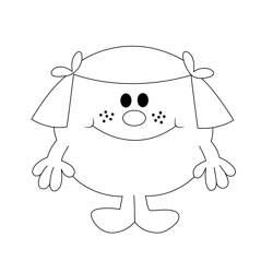 Little Miss Whoops Coloring Page for Kids - Free Mr. Men Printable ...