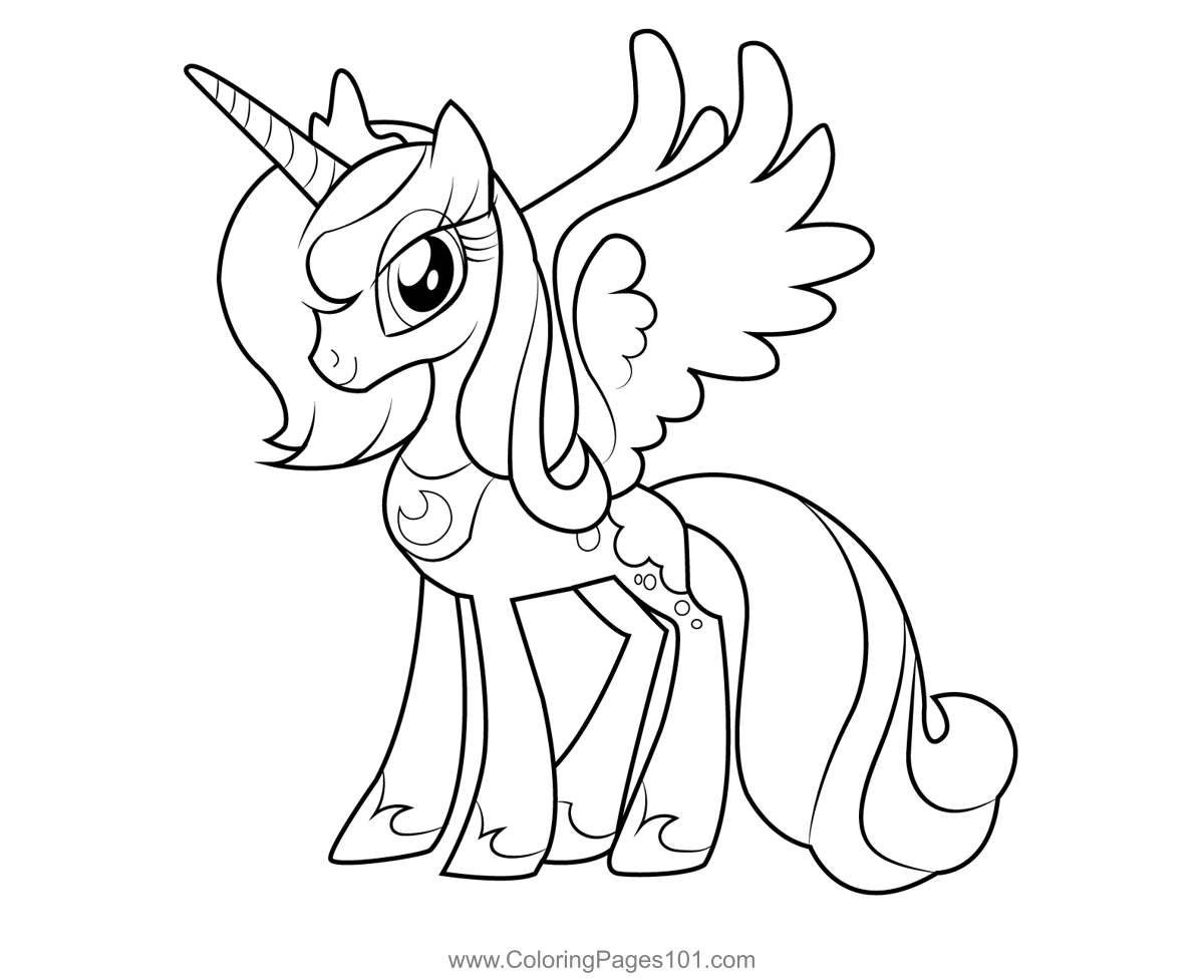 64 My Little Pony Coloring Pages Princess Luna  Free