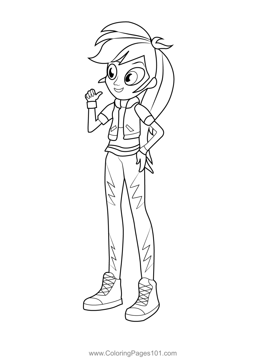 rainbow dash equestria girls coloring pages