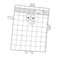 Sixty-Three Numberblocks Coloring Page