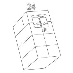 Twenty Four Numberblocks Coloring Page