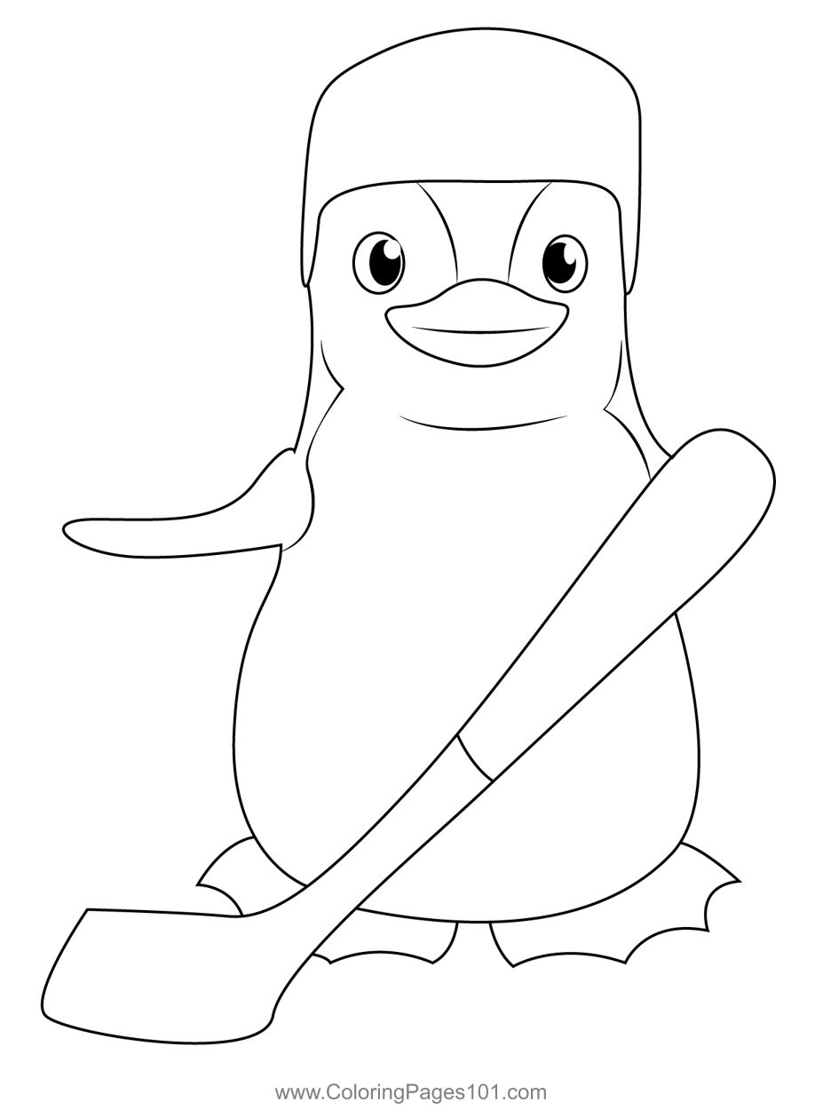 Penguin Play Coloring Page For Kids - Free Ozie Boo! Printable Coloring 