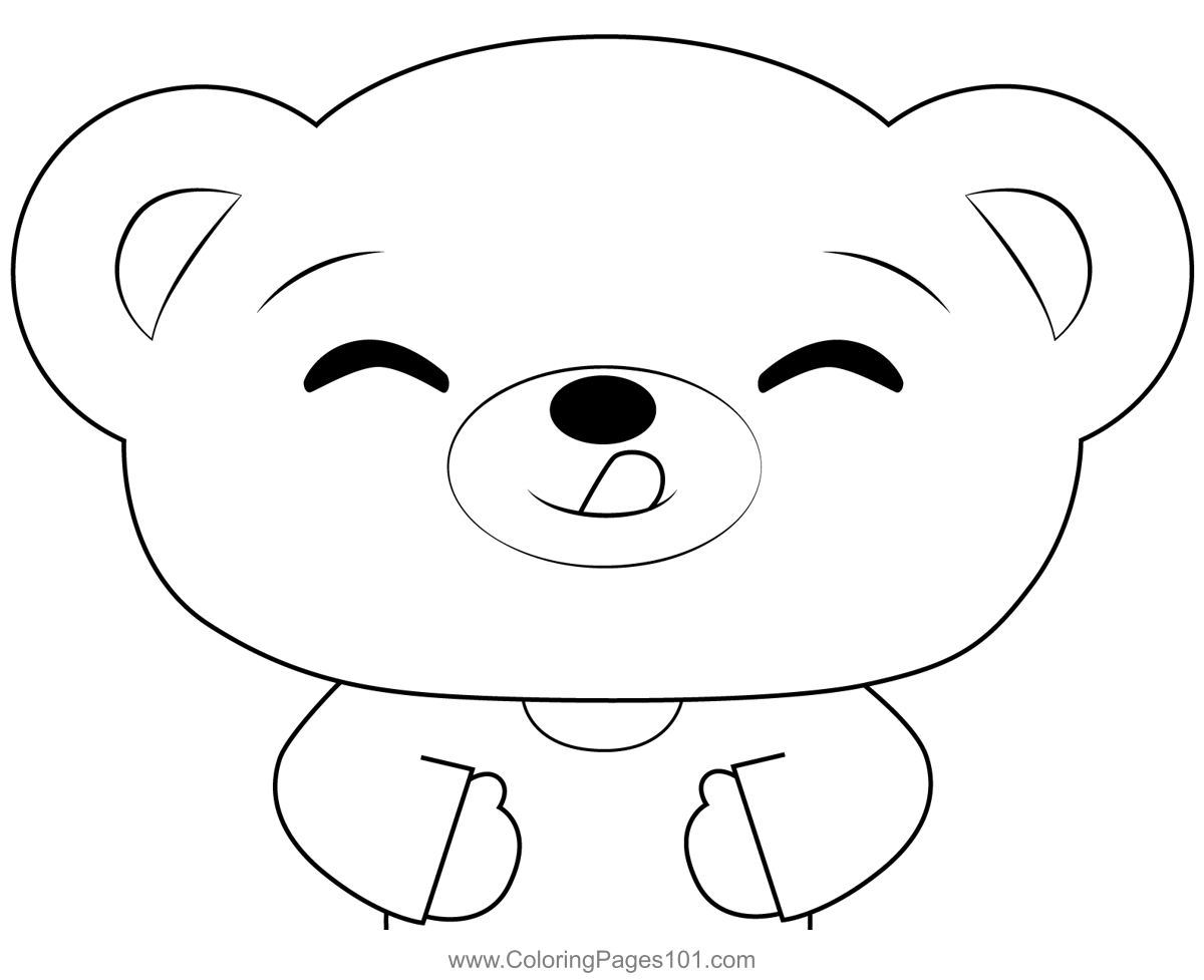 Bam the Bear Plim Plim Coloring Page for Kids - Free Plim Plim ...