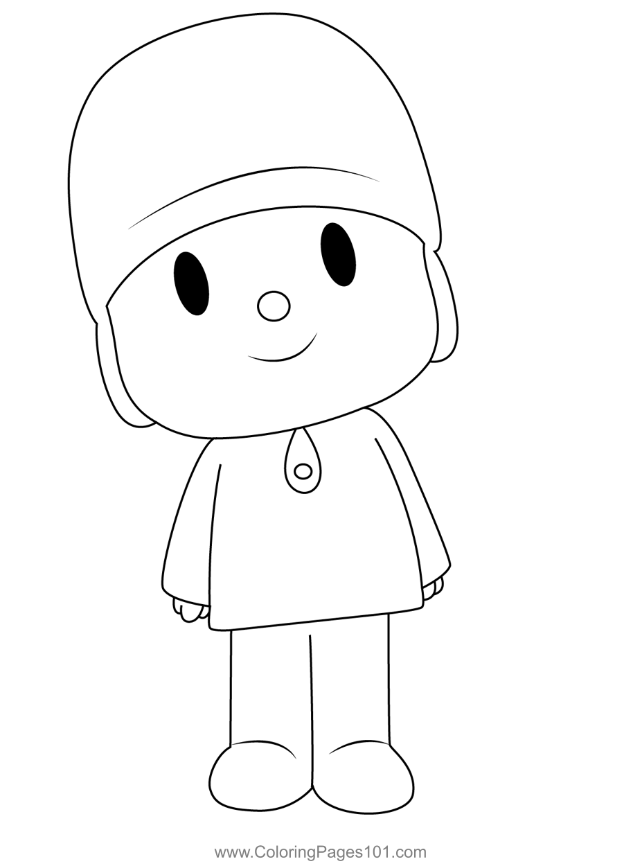 Drawings To Paint & Colour Pocoyo - Print Design 006