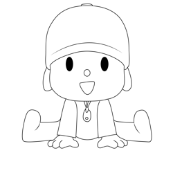 Pocoyo Slide Coloring Pages For Kids - Download Pocoyo Slide Printable 