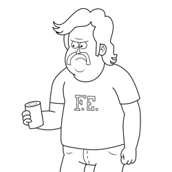 Chuck Regular Show Coloring Pages for Kids - Download Chuck Regular ...