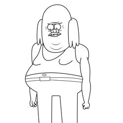 Muscle Bro Regular Show Coloring Pages for Kids - Download Muscle Bro ...