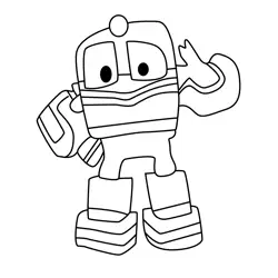 Alf Robot Trains Free Coloring Page for Kids