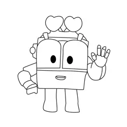 Selly Robot Trains Free Coloring Page for Kids