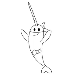 Nando Narwhal Rosie's Rules Free Coloring Page for Kids