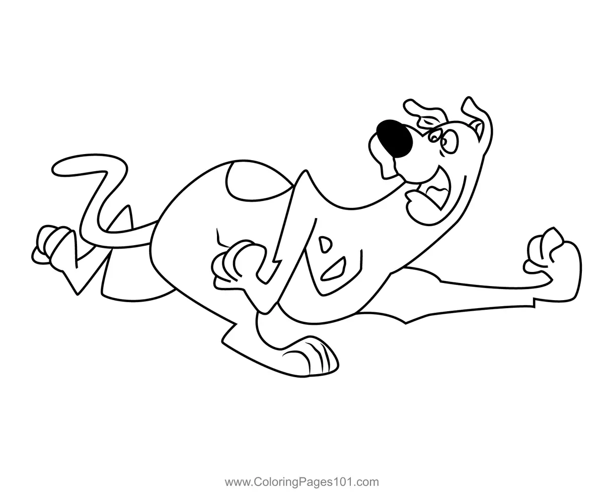 Scooby Doo Running Coloring Page for Kids - Free Scooby-Doo Printable ...