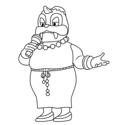 Lady Walrus Sonic Boom Free Coloring Page for Kids