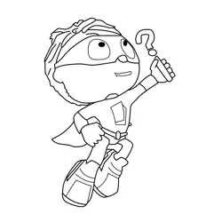 Holding Question Mark Super Why! Coloring Page