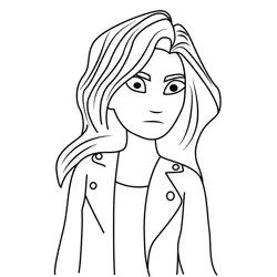 Jessa LeBron Supernatural Academy Free Coloring Page for Kids