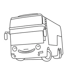 Citu Tayo the Little Bus Free Coloring Page for Kids