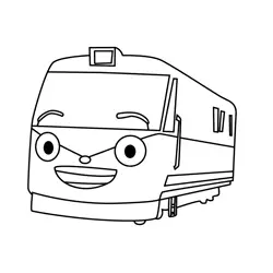 Titipo Tayo the Little Bus Free Coloring Page for Kids