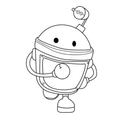 Bot Running Team Umizoomi Free Coloring Page for Kids