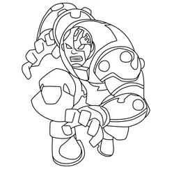 Cyborg Teen Titans Free Coloring Page for Kids