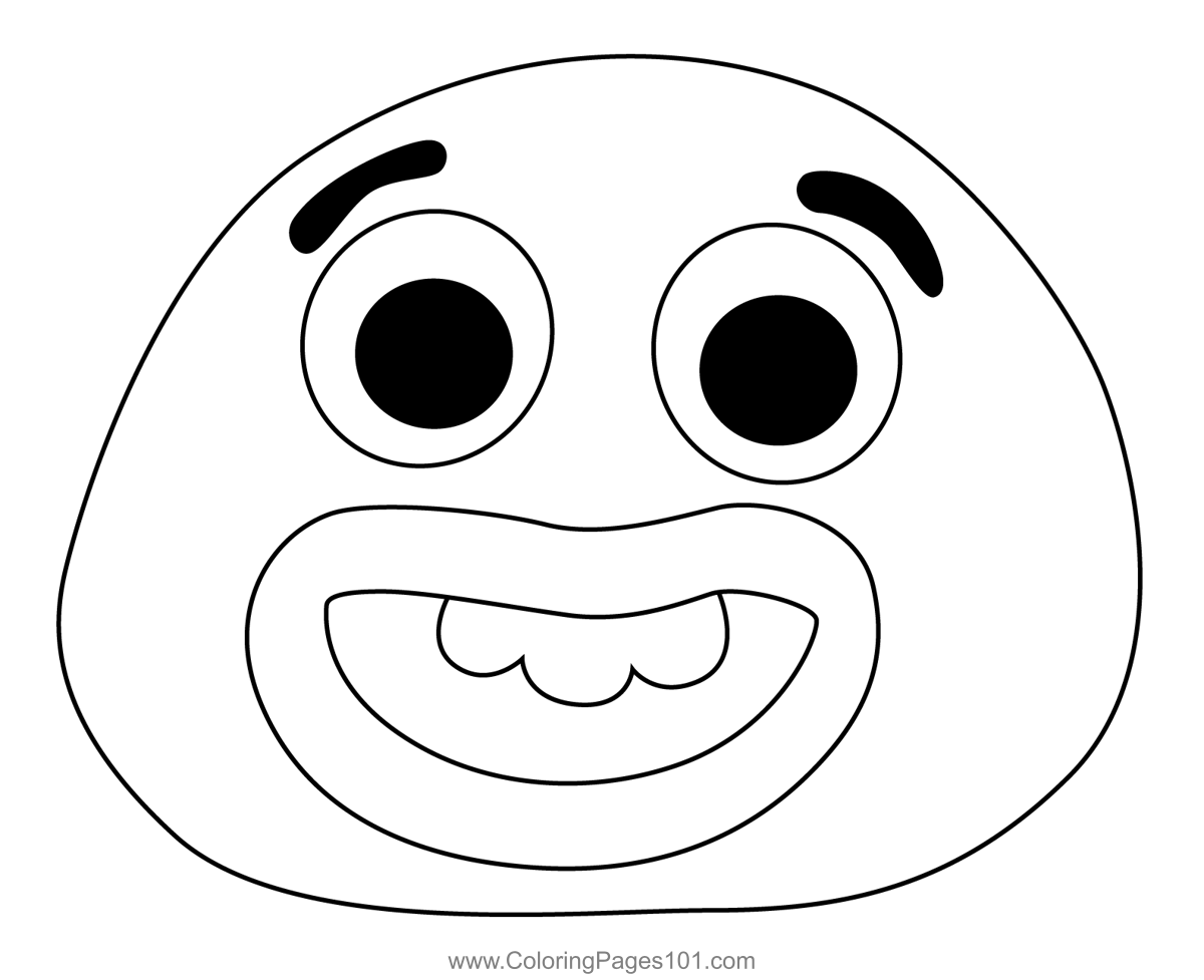 Clayton Gumball Coloring Page for Kids - Free The Amazing World of ...