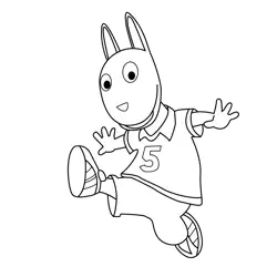 Austin Playing Football The Backyardigans Free Coloring Page for Kids