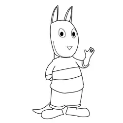Austin Waving The Backyardigans Free Coloring Page for Kids
