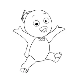 Pablo Playing With Butterfly The Backyardigans Free Coloring Page for Kids