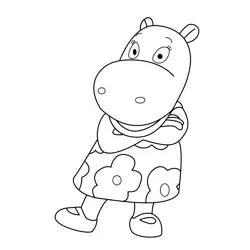 Tasha Arms Crossed The Backyardigans Free Coloring Page for Kids